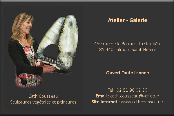 Cath Cousseau sculptures végétales et peintures à la Guittière en Vendée