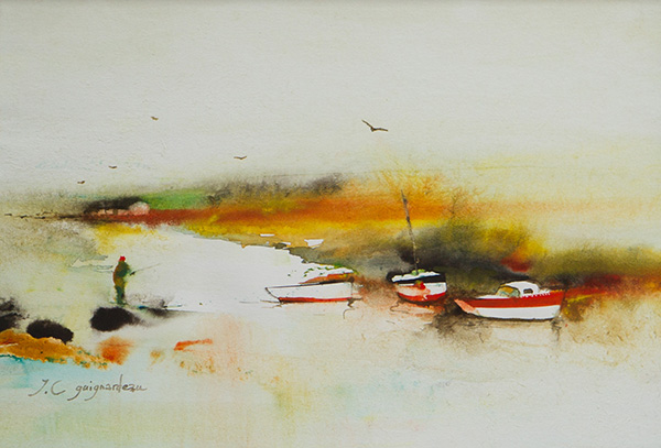 Aquarelle de Jean-Claude Guignardeau artiste peintre aux Sables d'Olonne