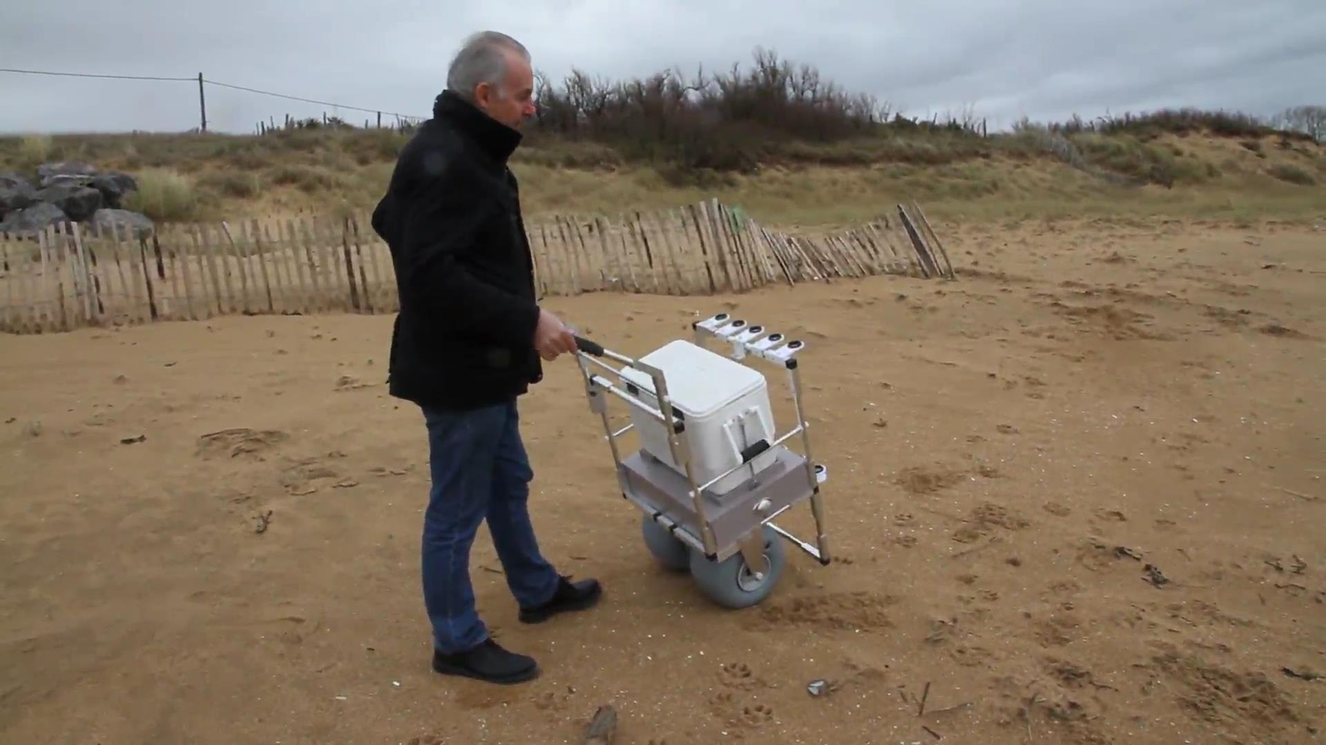 Construction chariot de pêche - SurfCasting Aquitaine