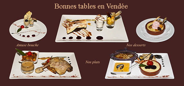 Quelques bonnes adresses pour se restaurer en Vendée, de bonnes tables à découvrir si vous êtes en vacances ou de passage.
