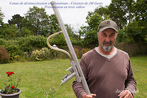 Canne de sesinsectisation en aluminium réalisé par JM Genty