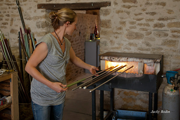 Souffleurs de verre à la verrerie de Bourgenay